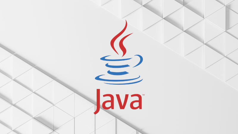 white background and java in red color